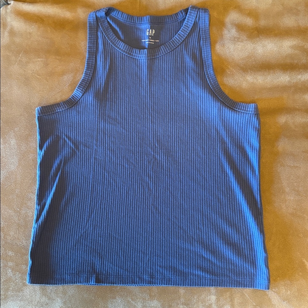 GAP Ribbed Tank Top - Chrome Blue